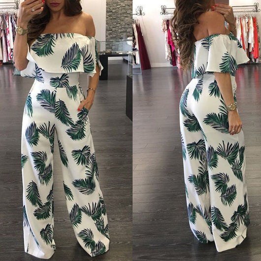 Jumpsuit Holgado con Cuello Volante y Estampado de Letras - Image 5