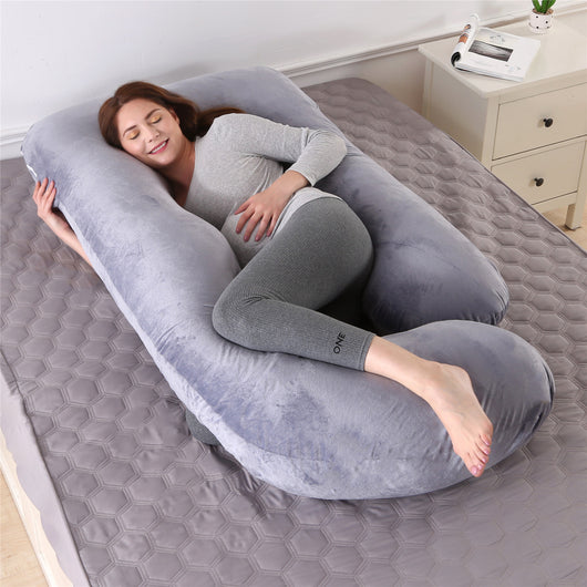 Almohada Ergonómica en Forma de G con Terciopelo Cristal Extraíble para Dormir de Lado - Image 19