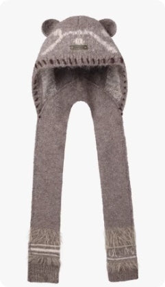 Gorro Tejido con Orejas de Osito para Mujer - Image 10