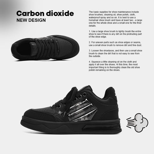 Tenis Plataforma Couple's Negro Estampado Estrella - Moda Urbana Coordinada - Image 3