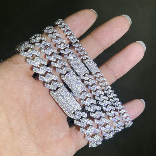 Pulsera Eslabón Cubano Plateada Hip Hop para Hombre y Mujer - Image 2