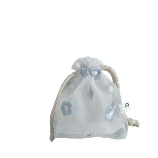 Bolsa de Almacenamiento Pequeña con Bordado Floral y Cordón Ajustable - Image 5