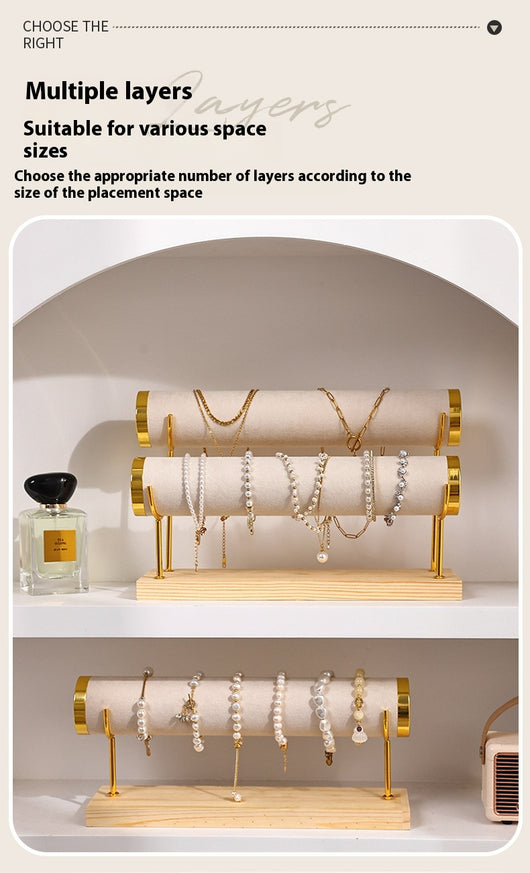 Organizador de Joyas Multicapa con Estructura de Metal y Franela - Image 11