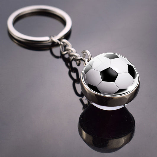 Llavero Balón de Fútbol con Cuentas de Cristal Doble Cara - Image 8