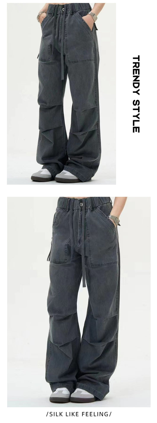 Pantalones Vaqueros Grises con Pliegues en Rodilla - Diseño Exclusivo - Image 13