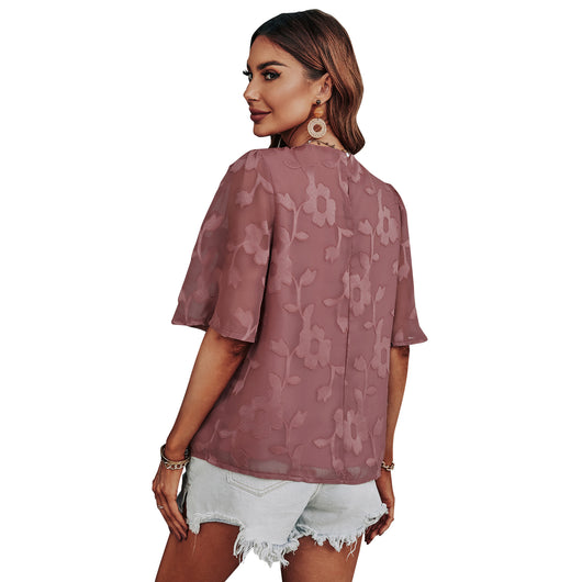 Blusa Suelta con Estampado en Chifón - Image 23