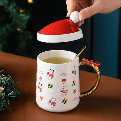 Taza de Cerámica Navideña Reno con Moño - Image 8