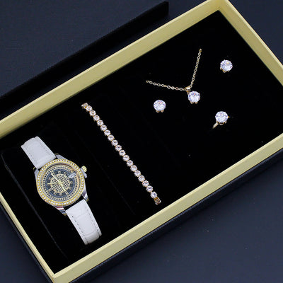 Reloj Elegante para Mujer con Diseño Cruzado - Conjunto de Joyería para San Valentín - Image 8