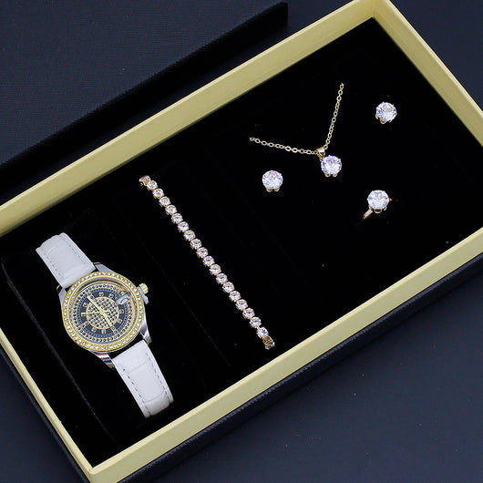 Reloj Elegante para Mujer con Diseño Cruzado - Conjunto de Joyería para San Valentín - Image 8
