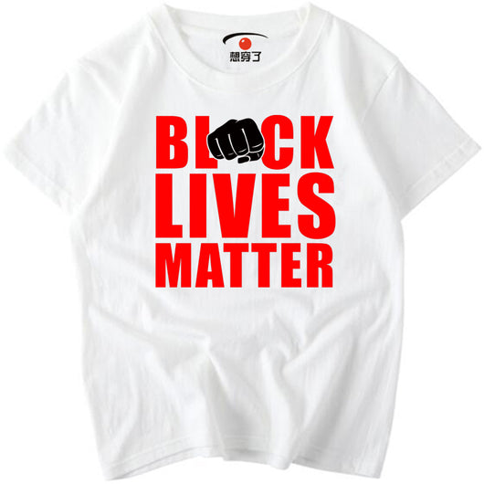 Camiseta de Algodón Negra Personalizable - Black Lives Matter - Image 3