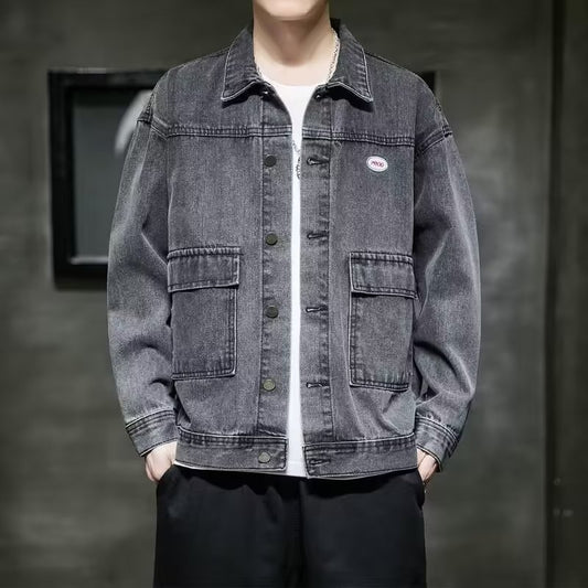 Chaqueta de Mezclilla Premium Coreana para Hombre - Primavera y Otoño