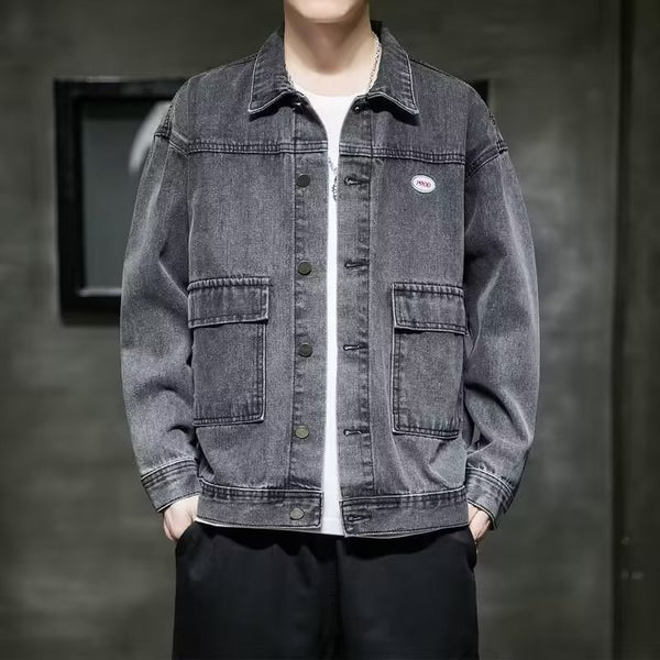 Chaqueta de Mezclilla Premium Coreana para Hombre - Primavera y Otoño