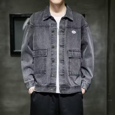 Chaqueta de Mezclilla Premium Coreana para Hombre - Primavera y Otoño