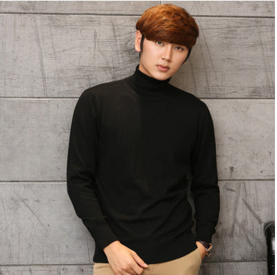 Suéter de Cuello Alto para Hombre Ajustado Liso - Image 3