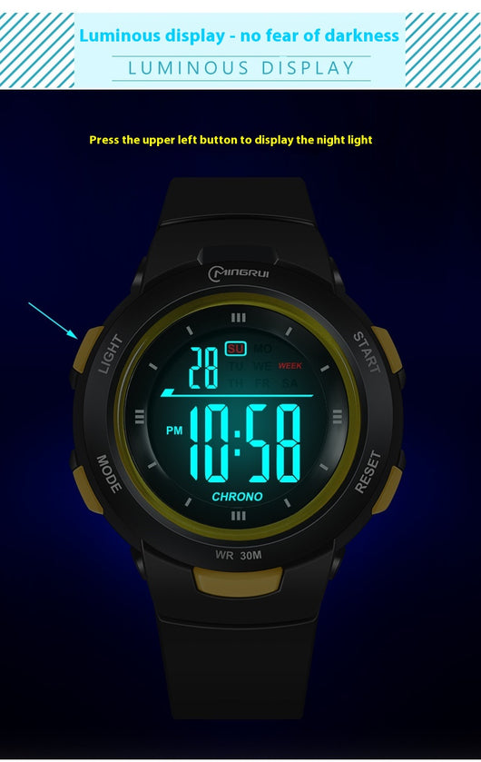 Reloj Electrónico Estudiantil con Correa Luminosa Impermeable y Hebilla de Moda - Image 16