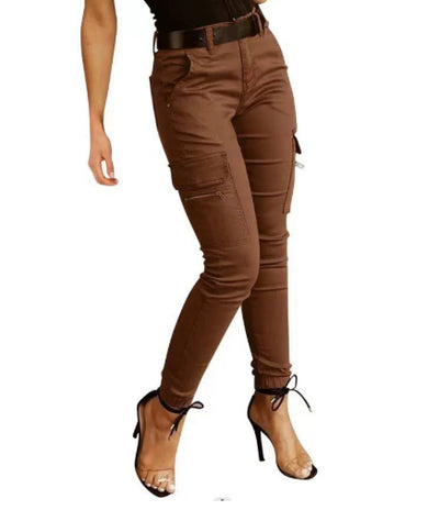 Pantalones Clásicos para Mujer con Cintura Baja y Bolsillos - Image 13