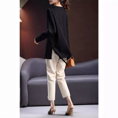 Camiseta Casual Oversize para Mujer Talla Grande - Cuello Redondo - Image 3