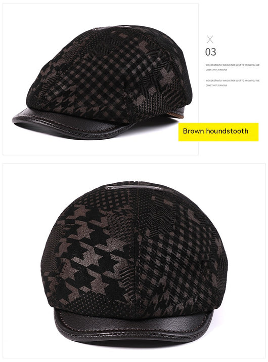 Gorra Boina Vintage Estilo Newsboy Inglés con Piel de Oveja y Visor Octagonal - Image 12
