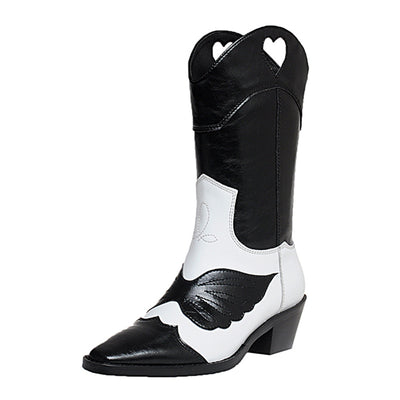 Botas Altas Estación Europea Patrón Leche Estilo Urbano - Image 6