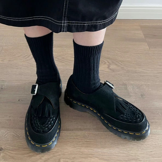 Zapatos de Cuero Unisex con Borlas - Estilo Versátil para Él y Ella