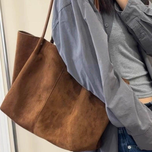 Bolso Tote Retro de Gran Capacidad para Otoño e Invierno