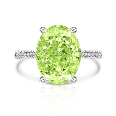 Anillo Versátil de Diamante Hielo Floral en Carbono Alto para Mujer - Image 11
