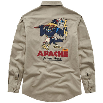 Camisa Vintage de Algodón Manga Larga para Hombre - Image 10