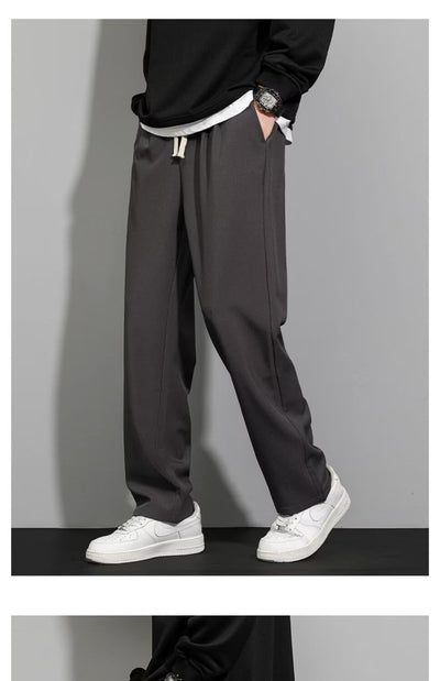 Pantalones Anchos Negro para Hombre - Primavera Otoño - Image 8
