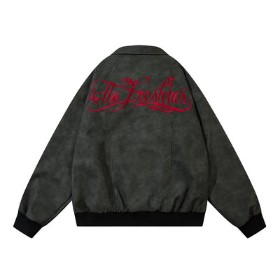 Chaqueta de Cuero Suelta con Bordado Gótico - Image 21