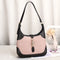 Bolsa Axilar de Cuero Suave para Mujer - Bandolera Compacta