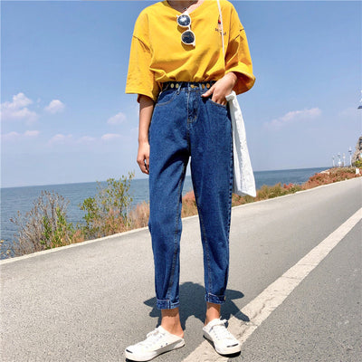 Pantalones Vaqueros Mujer Cintura Alta Cropped Fit Loose y Slim - Image 9
