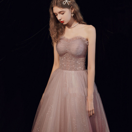 Vestido de Fiesta Beaded Toast con Detalles Brillantes - Image 2