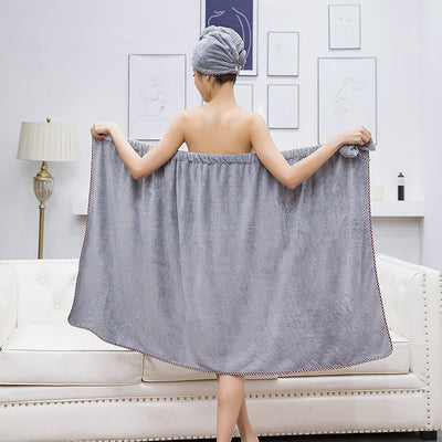 Falda de Baño Coral Fleece - Toalla Envolvente Suave y Absorbente Estilo Coreano - Image 10