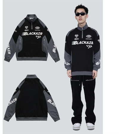 Traje de Motociclismo Retro Street Racing con Letras Minimalistas - Image 8