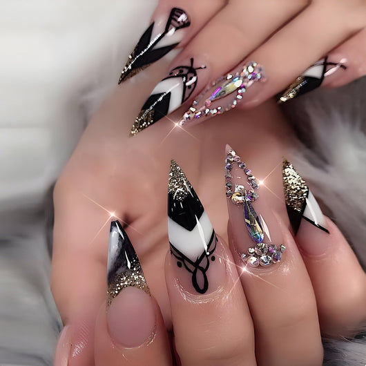 Pegatinas de Uñas Mariposa Efecto Ojo de Gato con Diamantes - Image 6