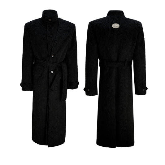 Abrigo Trench de Alpaca con Cintura Ajustable