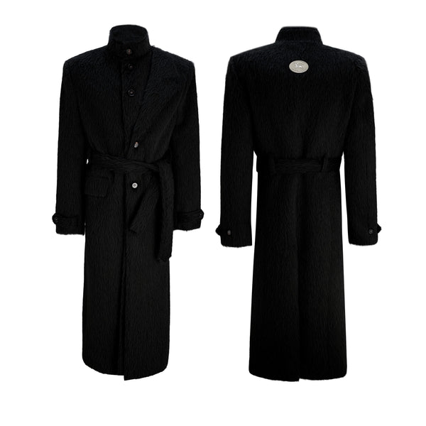 Abrigo Trench de Alpaca con Cintura Ajustable
