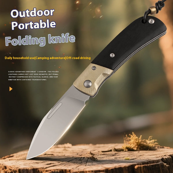 Cuchillo de Camping Multifuncional de Alta Dureza - Portátil y Resistente