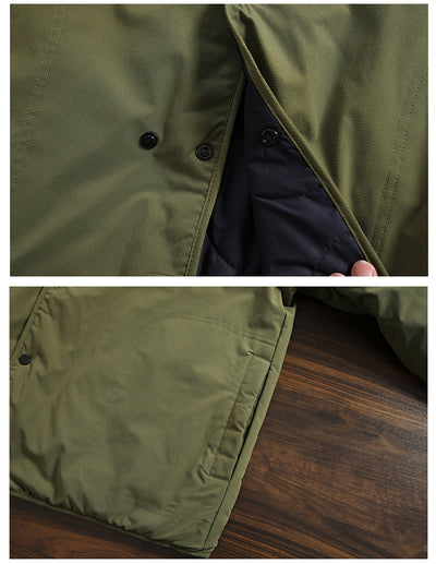 Abrigo de Algodón Reversible sin Cuello para Invierno - Image 10