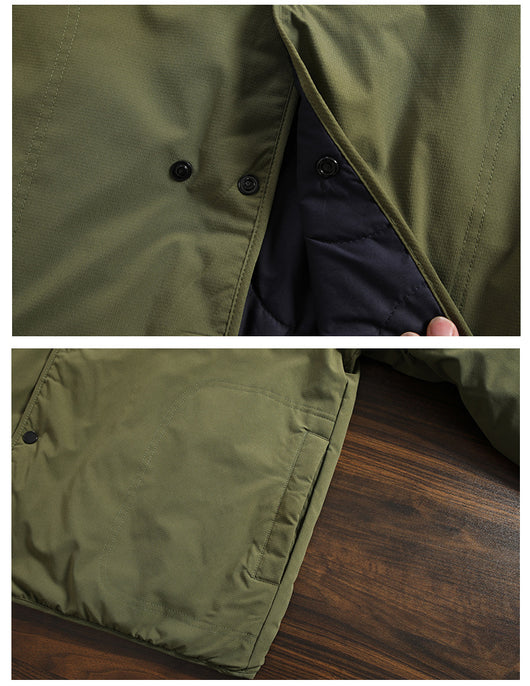 Abrigo de Algodón Reversible sin Cuello para Invierno - Image 10