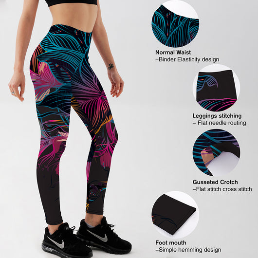 Leggings Deportivos de Flores y Pétalos para Mujer - Image 12
