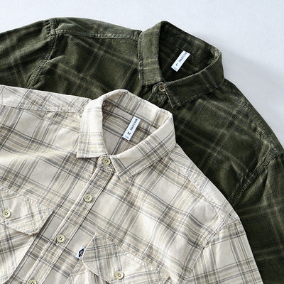 Camisa Casual de Cuadros en Pana de Algodón para Hombre - Image 5