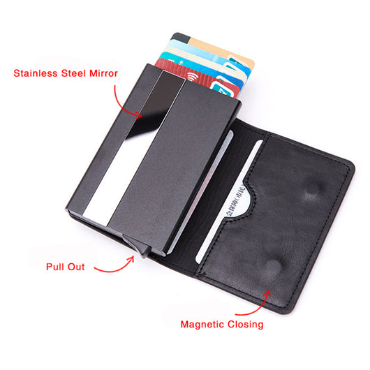 Cartera Inteligente Anti Robo con Bloqueo RFID y Estuche de Aluminio - Image 4