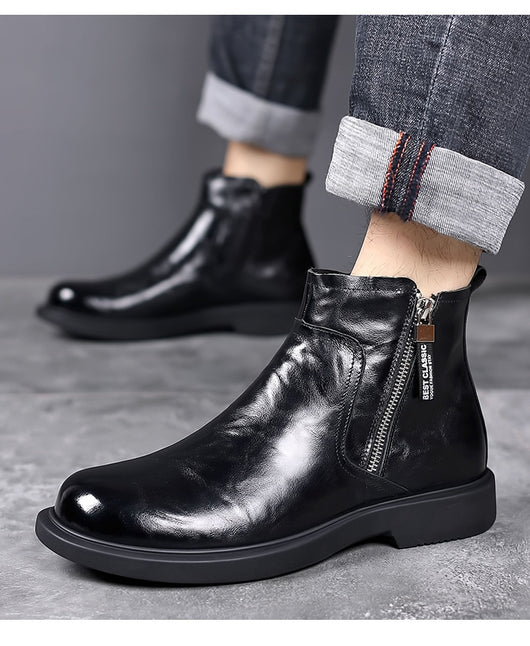 Botas de Trabajo Estilo Británico Antideslizantes Transpirables para Hombre - Image 18