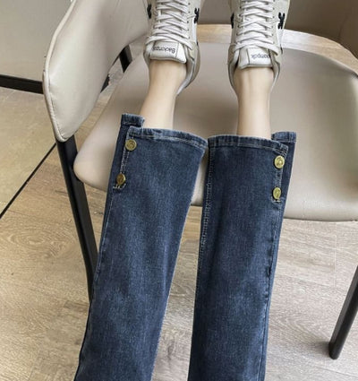 Pantalones Cigarette Cropped con Cierre de Botones para Mujer - Image 11