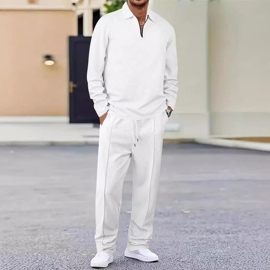 Traje Casual con Cremallera y Solapa - Pantalón Largo de Manga Larga - Image 4
