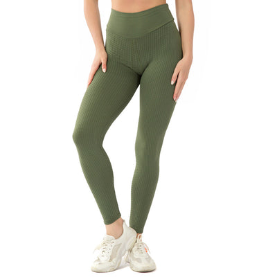 Pantalones Deportivos Sin Costuras Efecto Melocotón con Cintura Alta