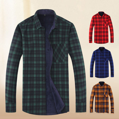 Camisa Abrigo Cuadros Cálida para Hombre - Estilo Casual Moderno