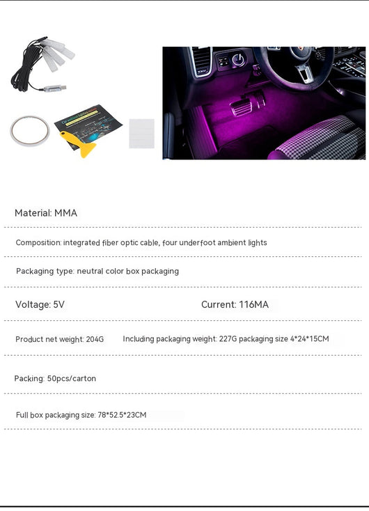 Barra LED Ambiental Oculta para Auto - Iluminación Personalizada - Image 21