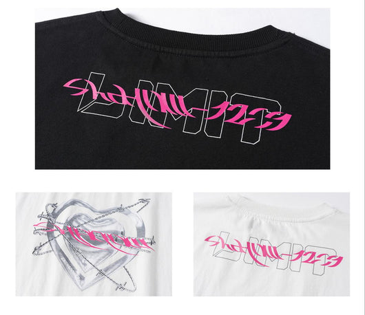 Playera Suelta con Estampa Love Metal para Parejas - Image 13
